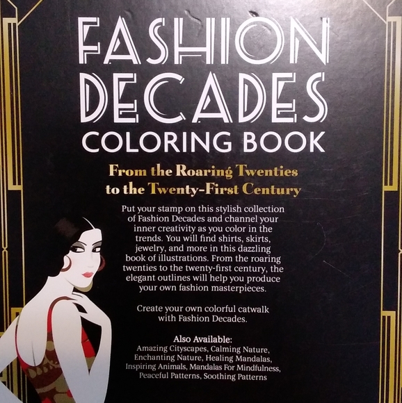 🆕️Fashion of the Decades Advanced Coloring Book - Picture 5 of 11